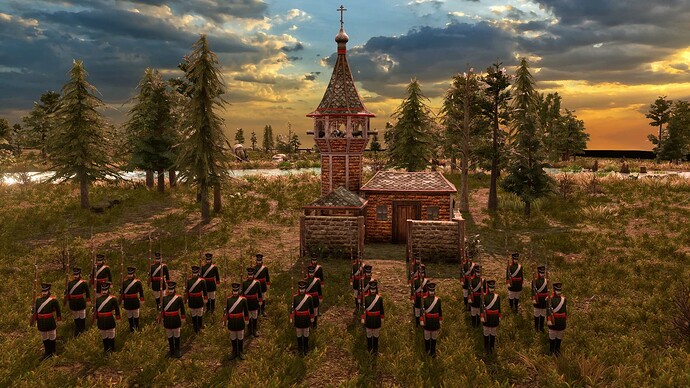 AoE III DE Russian Guard Rekrut at sunrise