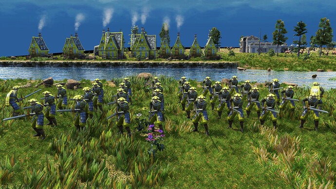 AoE III DE German Zweihänder during the day