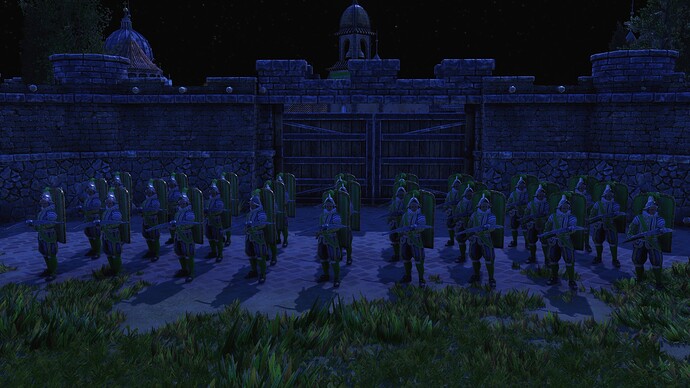 AoE III DE Italians Guard Pavisier during the night