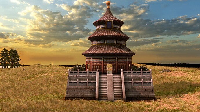 AoE III DE Temple of Heaven at sunrise