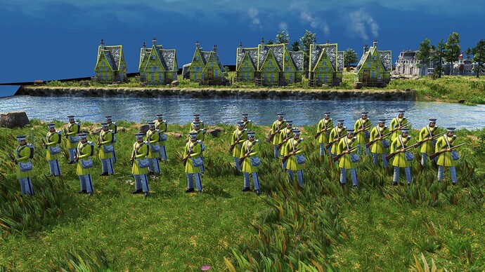 AoE III DE German Guard Landwehr during the day