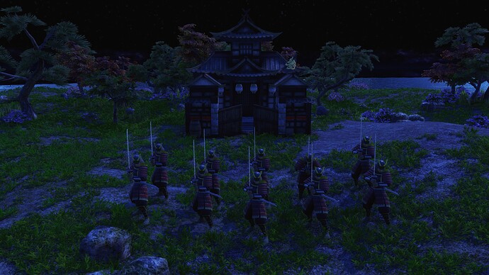 AoE III DE Japanese Honored Samurai during the night