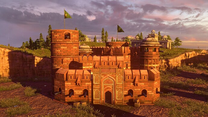 AoE III DE Agra Fort at sunset