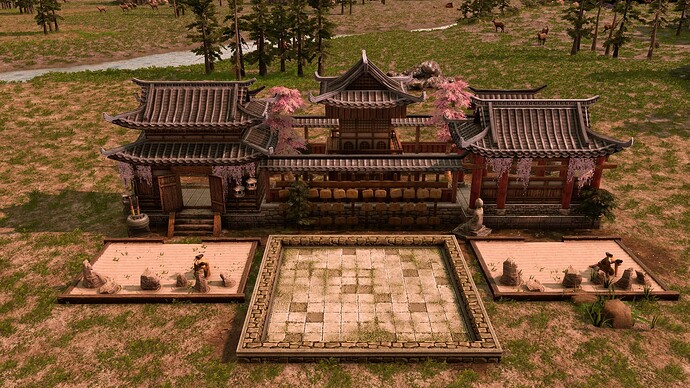 AoE III DE Zen Temple at sunrise