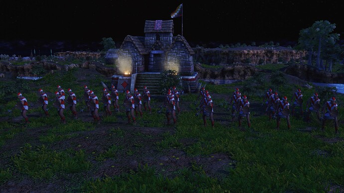 AoE III DE Inca Elite Chimu Runner during the night