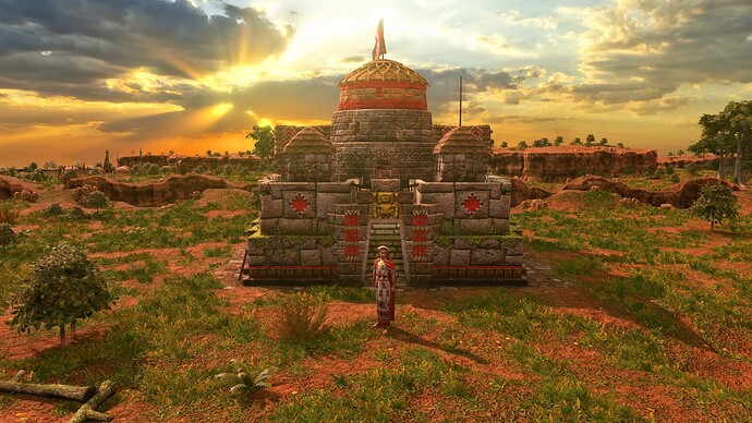 AoE III DE Inca Priestess at sunrise