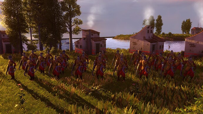 AoE III Maltese Fire Thrower at sunset