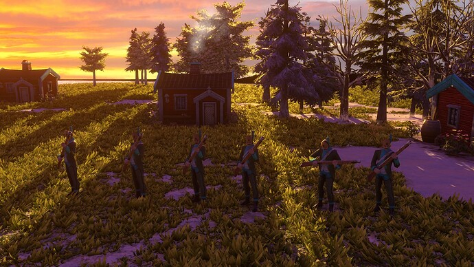 AoE III DE Swedes Savolax Jaeger at sunset