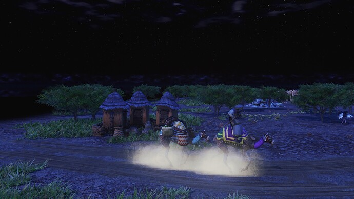 AoE III DE Caravan Trader during the night