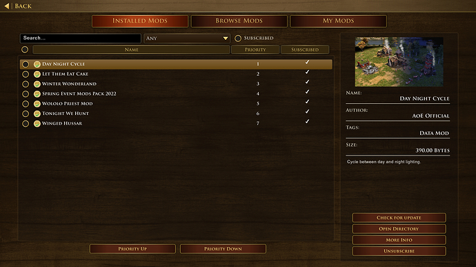 AoE III DE Mods