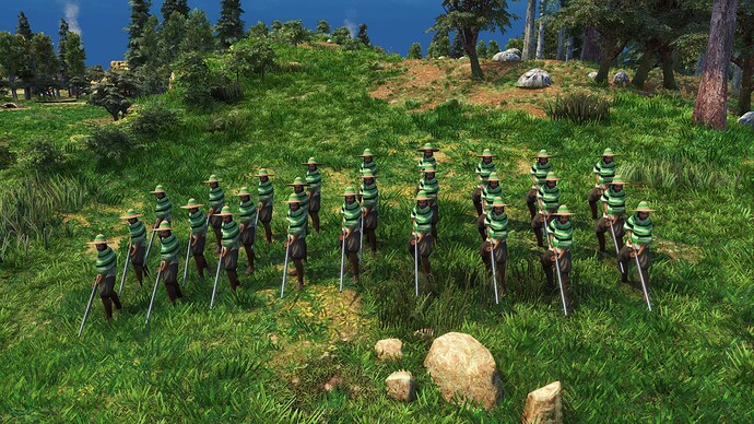 AoE III DE Mexicans Reservistas Veteran Insurgente during the day