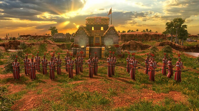 AoE III DE Inca Champion Jungle Bowman at sunrise