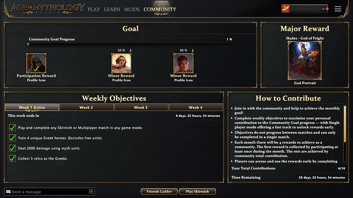 AoMR Hades God of Fright community event week 1