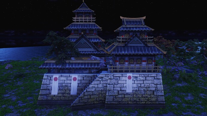 AoE III DE Shogunate during the night