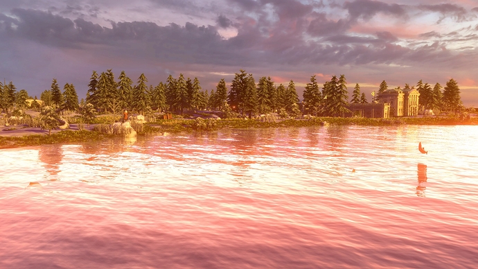 AoE III DE Swedish Lakes at sunset