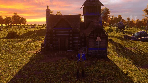 AoE III DE Default United States General at sunset