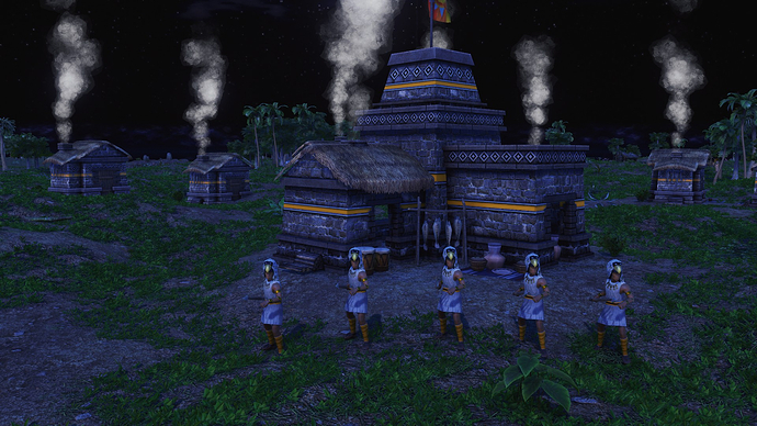 AoE III DE Aztecs Eagle Scout during the night