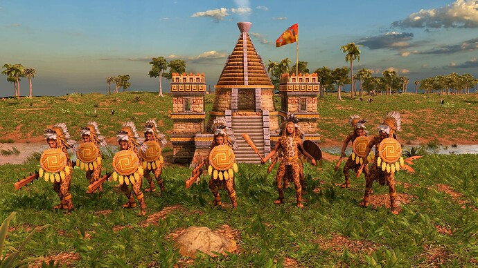 AoE III DE Aztecs Champion Jaguar Prowl Knight at sunrise