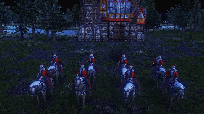 AoE III DE Russian Veteran Cossack during the night