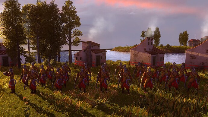 AoE III Maltese Veteran Fire Thrower at sunset