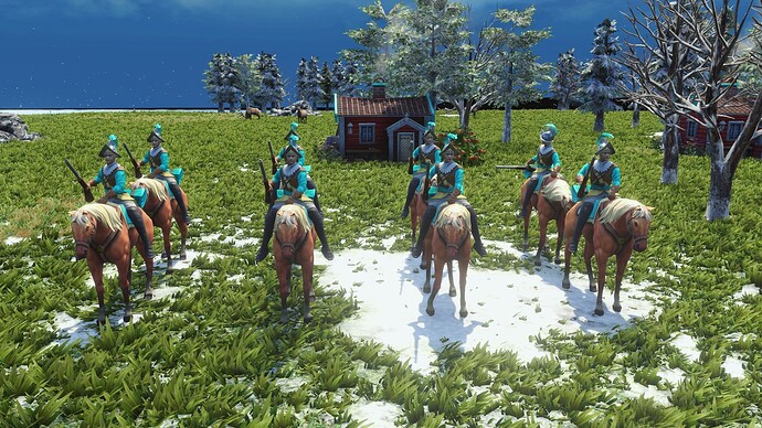 AoE III DE Swedes Veteran Hakkapelit during the day