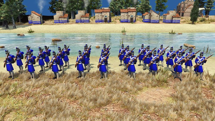 AoE III DE Portuguese Guard Cassador during the day