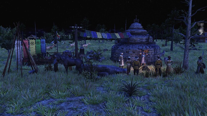 AoE III DE Tengri Shrine during the night