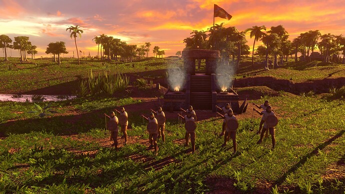 AoE III DE Aztecs Otontin Slinger at sunset
