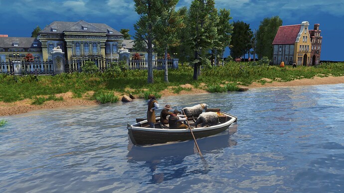 AoE III DE Cargo Boat during the day