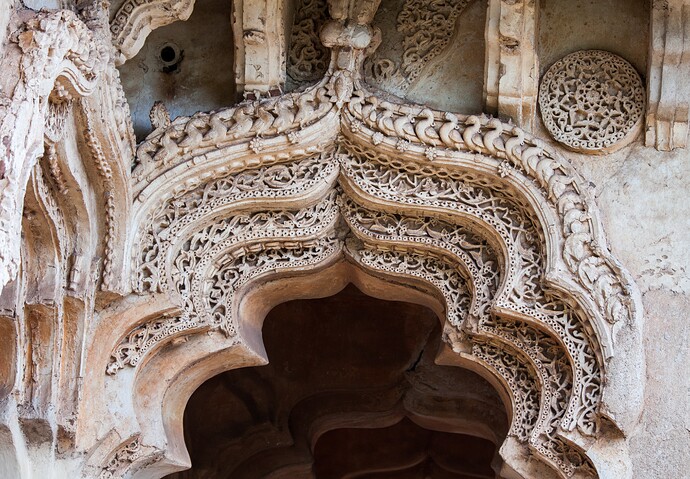 Recinto Zenana - Lotus Mahal é um exemplo do estilo de arquitetura Vijayanagara