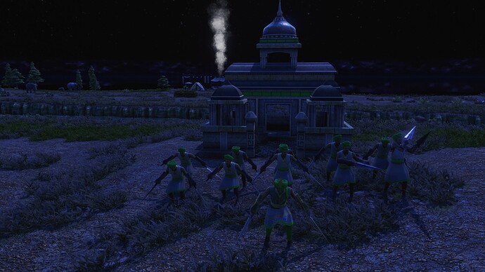 AoE III DE Indians Mansabdar Rajput leading Disciplined Rajput during the night