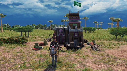 AoE III DE Queen Amina during the day