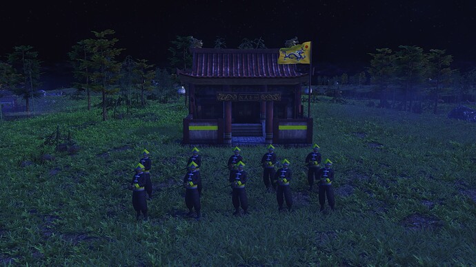 AoE III DE Chinese Chu Ko Nu during the night