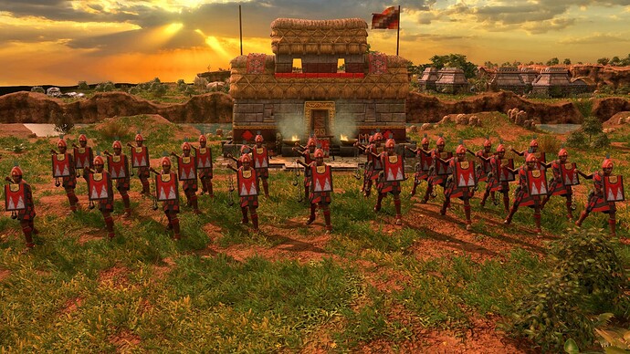 AoE III DE Inca Champion Huaraca at sunrise