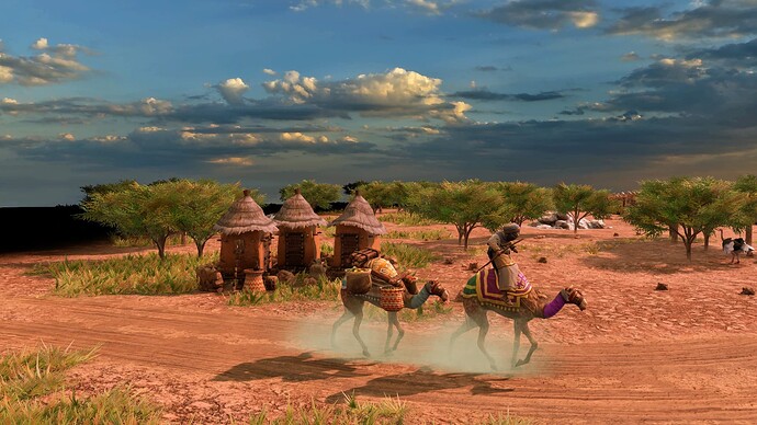 AoE III DE Caravan Trader at sunrise