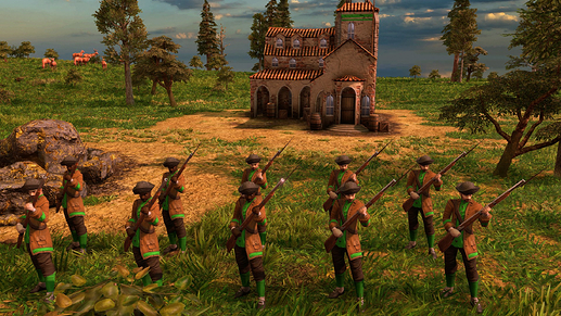 AoE III DE Voluntário da Pátria at sunrise