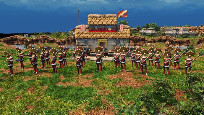 AoE III DE Inca Champion Maceman during the day