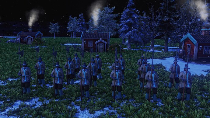 AoE III DE Swedes Gustavian Guard during the night