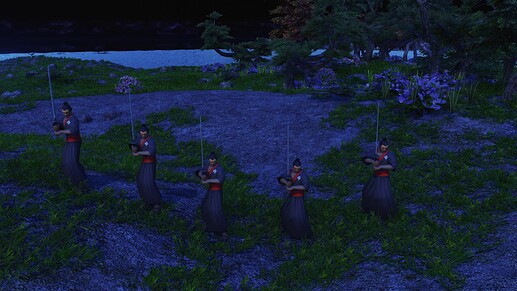 AoE III DE Wokou Ronin during the night