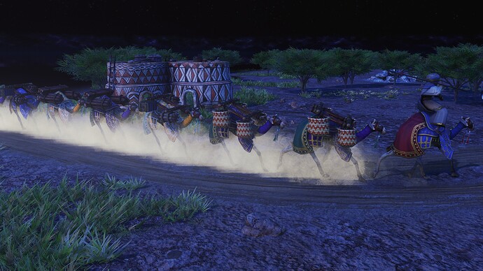 AoE III DE Caravan  Guide during the night