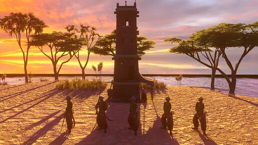 AoE III DE Corsair Marksman at sunset