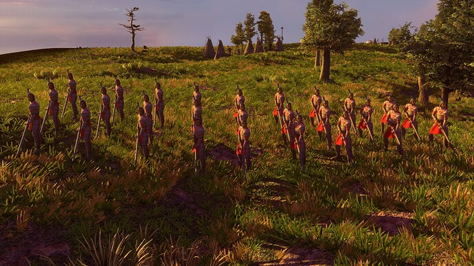 AoE III DE Lakota Champion Wakina Rifle at sunset