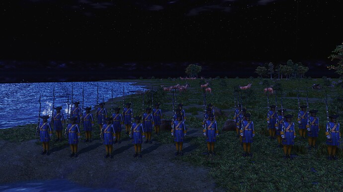 AoE III Dutch Blue Guard during the night