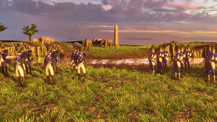 AoE III French Old Guard and Imperial Grenadiers at sunset
