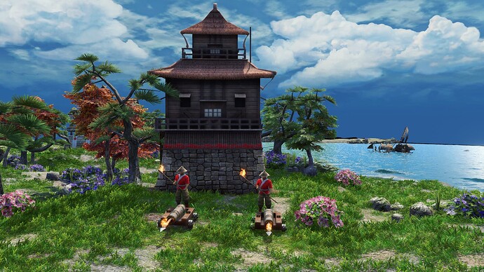 AoE III DE Japanese Flaming Arrow during the day