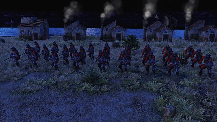 AoE III DE Spanish Veteran Rodelero during the night