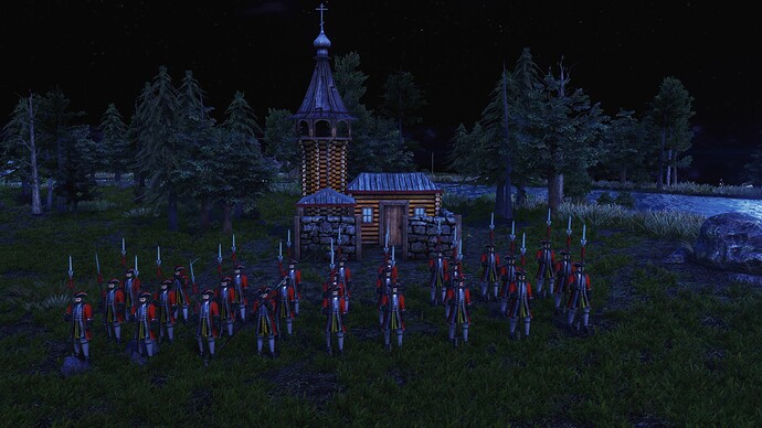 AoE III DE Russian Veteran Poruchik during the night