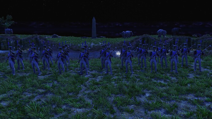 AoE III DE French Voltigeur at during the night