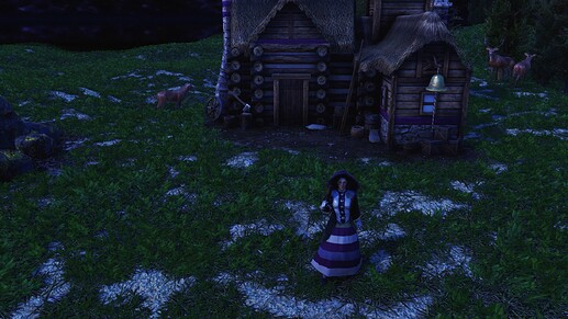 AoE III DE Ghonnella Dame during the night