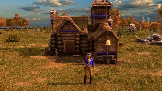 AoE III DE Default United States General at sunrise